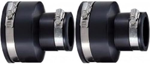 AquaForte PVC Elastomer, flexible Reduziermuffe, Ø 1½” x 1¼” / 50 x 40 mm, enorm flexibel! (Packung mit 2)