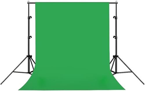 Hintergrund for Fotografie, Hintergrund for Videokonferenzen, grüner Bildschirm mit verstellbarem Ständer, for Fotografie/Streaming/Videokonferenzen/VR ( Color : Onecolor , Size : 3x5m/9.8x16.4ft )