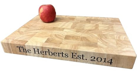 Personalised Large Extra Thick Chopping Block - Cutting Board