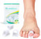 Promifun Corrector de dedos en martillo para mujeres - Enderezador de dedos de gel blando - Realineación de dedos doblados, curvados, torcidos, en garra(8 Count,Large,White)
