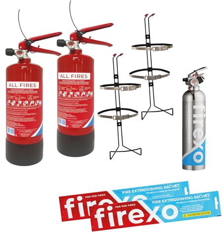 Firexo Boot Segeln Feuer Sicherheitspaket - Mehrzweck-Feuerlöscher-Paket für ALLE Brände