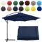 CMJYMX Replacement Parasol Canopy Sun Umbrella Replacement Cloth For 2m-6 Arms 2.7m-6 Arms 2.7m-8 Arms 3m-6 Arms 3m-8 Arms (Color : Navy blue, Size : 8 ribs-3m(9.8ft))