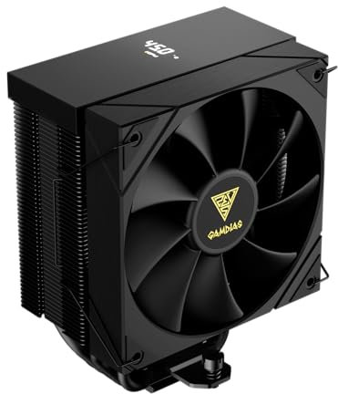 GAMDIAS BOREAS M2-51D Ventirad CPU, Écran Numérique avec Logiciel, 5 Caloducs en Cuivre, Ventilateur PWM 120 mm, 2000 RPM, Compatibilité LGA1851/1700/1151/1150/1155/1156/1200, AM5/AM4, Noir