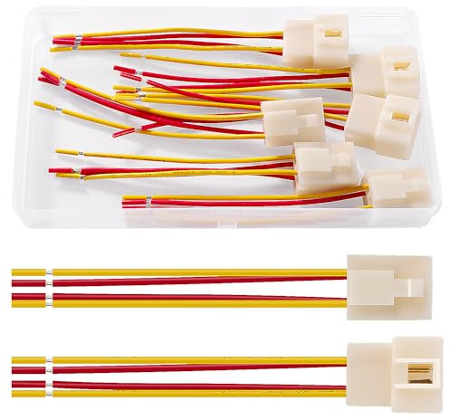 YIXISI 3 Paires 6.3mm 4 Broches Automobile Connecteur, Connecteur de Électrique Mâle et Femelle avec Câble 100 mm 18 AWG, pour Moto, Vélo, Voiture, Bateau