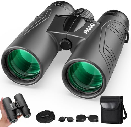 15x42 Fernglas Erwachsene für Safari - Occer Klein Fernglas mit großer Sicht - Großes Okular HD Ferngläser für Jagd Vogelbeobachtung Reisen Wildtiere Wandern