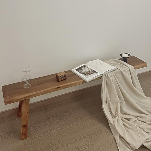 Sitzbank Holz Schlafzimmer,Esszimmerbank Sitzbank,mit Massivholzbeinen Küchenbank,Bank Ohne Lehne Für Esszimmer, Flur, Garderobe, Eingangsbereich Möbel(78.7 * 10.2 * 17.7in/200 * 26 * 45cm)