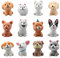 Lotsdonxia 12PCS Realistic Mini Dog Figurines Playset, Ideal for Cake Toppers, Party Decorations, and as a Birthday Gift for Dog Lovers, Features Miniature Puppy Figures