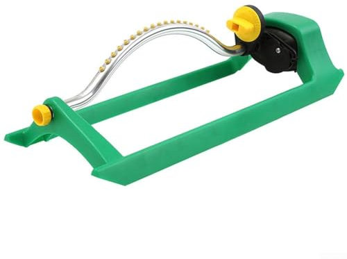 HEBEOT Spruzzatore rettangolare oscillante per prato inglese a 18 ugelli, con gamma di spruzzo regolabile per giardino e prato