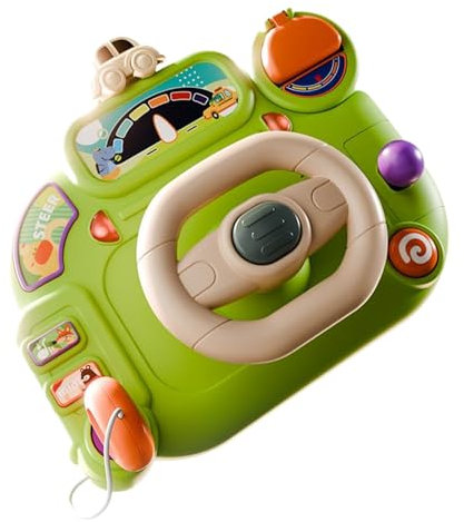 Giocattolo Di Simulazione Di Guida Per Auto Per Auto, Giocattolo Per Bambini, Controller Di Guida Simulato, Suoni E Luci Interattive, Gioco Educativo E Di Costruzione Delle Competenze, 8,78 Pollici, P