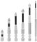 lasuroa 6pcs High Magnetic Screwdriver Drill Bit Set, Strong Magnetic Anti-Slip High-Hardness S2 Alloy Steel Bits Set for Electric Screwdriver Impact Drill, Length 25/50/65/70/90/150mm