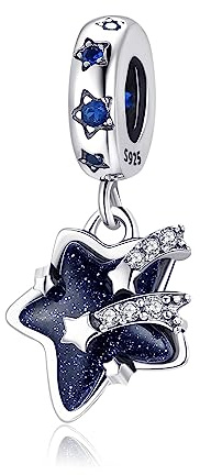 Jokmeo 925 Sterlingsilber Charm Anhänger Perle, passend für Pandora & europäische Armbänder und Halsketten, modischer Schmuck für Frauen.