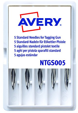Avery España NTGS005 Agujas cortas para pistola de etiquetas, pack de 5 piezas