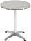 Homcom Aluminium Bistro Bar Tisch rund, Platte Esstisch Wein Pub Edelstahl höhenverstellbar 70–110 cm