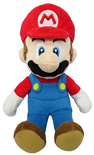 Super Mario AGMSM6P-01M - Offiziell lizenzierte Nintendo Plüschfigur, 20 cm, rot