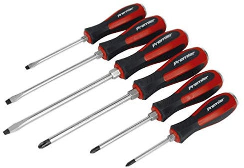 Sealey Ak4932 Screwdriver Set 6Pc Hammer-Thru