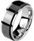 Mianova Band-Ring Edelstahl mit Spinning Herrenring Damenring Partnerring Trauring Damen Herren Silber Schwarz Größe 60 (19.1) Breit 8mm
