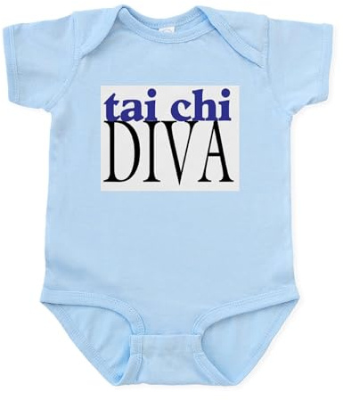 CafePress Tai Chi Diva Infant Bodysuit Cute Infant Bodysuit Baby Romper Sky Blue