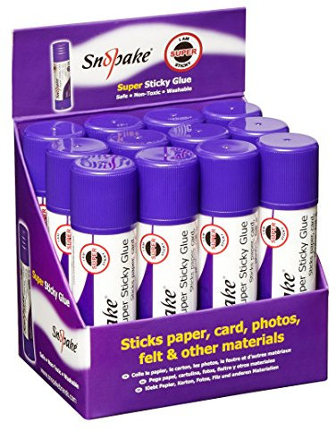 Snopake Super Sticky 36 g GlueStick [Pack of 12] Safe, Washable & Non-Toxic [15754]