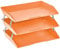 Acrimet Facility 3 Ebenen Briefablage Seiteneinschub, Letter Tray/A4, Desktop Datei Organizer, Kunststoff(Orange Zitrus)