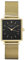 Rosefield Damenuhr The Boxy Gold Eckiges Gehäuse - Schwarzes Zifferblatt & Goldenes Mesh Band QBMG-Q06