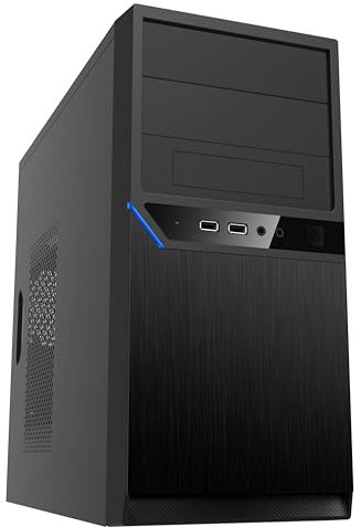 CoolBox M660 - Caja PC micro ATX con Fuente, Soporte para Cierre Kensington y Candado. Negro
