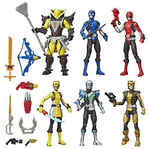 Power Rangers Beast Morphers 6 Inch Action Figure Multipack 6 Figures Included and Villain Toys with Accessories Inspired by The TV Show