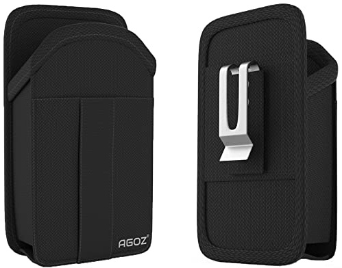 Zebra TC77 TC70 Scanner Holster, Agoz Rugged Carrying Case Pouch for Zebra TC75x, TC75, TC70x, TC70, TC72, TC77, M60, MC67 Handheld Barcode Touch Mobile Computer, Holder with Metal Clip & Belt Loops