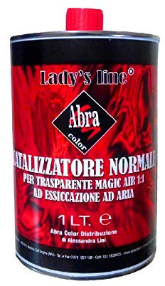 Catalizzatore normale 1 lt per Trasparente rapido 2k essiccazione ad aria in 15 minuti Lady's Line® 1:1 Verniciatura Professionale Carrozzeria Auto Moto