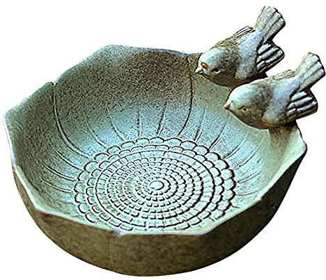 Keramik-Vogelfutterstation, Vogeltränke, Vogelfutterstation, Hof, Keramik, Vogelfutterschüssel, Spielzeug, Wassertränke, Vogelfuttertablett, für Gartendekoration, um Vögel anzulocken