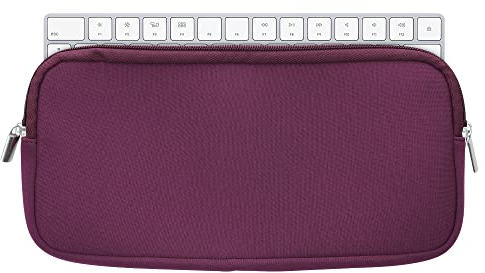 kwmobile Tastatur-Hülle kompatibel mit Apple Magic Keyboard - Neopren Schutzhülle Case Tasche für Tastatur - Neoprentasche für Keyboard - Brombeere