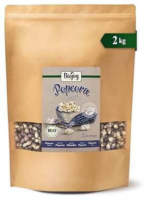 Biojoy BIO Popcorn Mais Diamond Blue, ungesüßt und ungesalzen, 2 kg | Popcornmais aus Italien, naturbelassen, ohne Zuckerzusatz