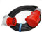 H05VV-F 5g2,5 mm (5x2,5 mm²) PVC Schwarzes PolwynitChlorid Verlängerungskabel Winkelstecker 400V 16A IP44 - PVC Kabel für Baustellen, Industrie, Aussenbereich (2 Meter, Schwarz)