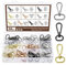 Kinsinder 50 Stück Schlüsselringe Karabiner Schlüsselanhänger Karabinerhaken, Drehverschlüsse Lanyard Karabinerhaken für Schlüsselanhänger Schmuck DIY Handwerk (4 Farben)