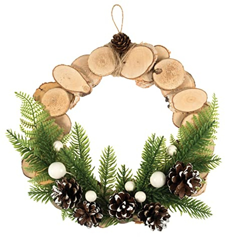 Trimits Make Your Own Wreath Kit, Scandi Wood Slice, 25cm BW25/SCAN
