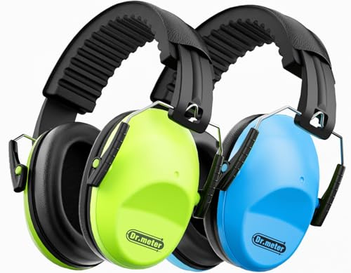Dr.meter Noise Cancelling Headphones For Kids 2PACK, 27.4SNR Kids Ear Protection Ear Muffs for Toddler Hearing Protection, Noise Reduction Earmuffs for Monster Jam, Autism Sensory, Focus, Fireworks