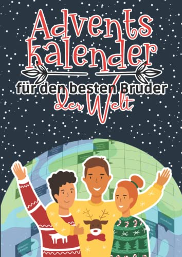Adventskalender für den besten Bruder der Welt: Kreuzworträtsel große Schrift für Deinen Lieblingsmenschen