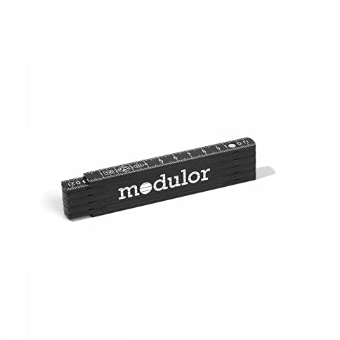 Modulor Zollstock (Meterstab), Kunststoff, schwarz, mit Modulor Logo, b = 13 mm, 1 m