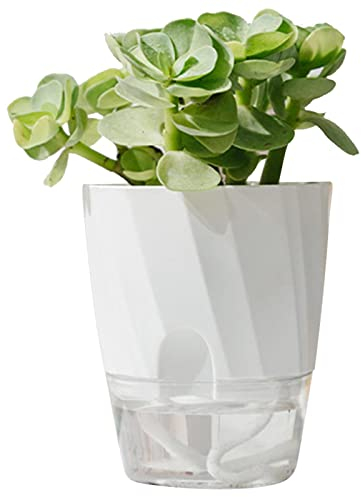 Yusheng Fauler Blumentopf - Blumentopf - Töpfe für Zimmerpflanzen Wicking Töpfe, moderner dekorativer Pflanztopf für Zimmerpflanzen, Aloe, Kräuter, Usambaraveilchen, Sukkulenten