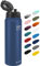 Fanhaw 1 L Insulated Stainless Steel Water Bottle with 1 Lid (Chug Lid) - For Kids, Women, Men | Leak & Sweat Proof with Anti-Dust Lid (Navy Blue)