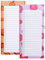 2 Pack Magnetic Shopping List Pad for Fridge, 100 Tear Off Sheets Magnet Notepad Grocery List, Fruit Design Magnetic Grocery List Pad for Fridge, Magnet Back Shopping Lists (Orange + Pomegranate)