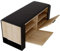 MRBLS Schuhschrank mit Sitzbank - Modernes Design & Robuste Qualität – Schuhregal Geschlossen Schuhbank Garderobenbank mit Sitzfläche Sitzpolster – erhältlich in 6 Farben (Eiche - Schwarz Matt)