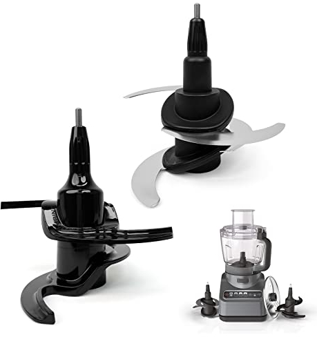 CUTIECLUB Replacement Chopping Blade and Dough Blade Set for Ninja Auto-iQ BN650UK 64oz Processor Bowl, Blade Kit for 8-Cup 9-Cup Food Blender Processor Pitcher Accessories Part