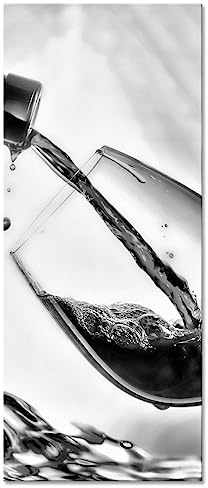 Pixxprint Glasbild Panorama, Wandbild aus Echtglas, Wein, 100x40 cm, inkl. Aufhängung und Abstandshalter