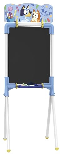 Chicos - Pizarra Bluey | Pizarra infantil 2 en 1 | Incluye rotulador, tizas y borrador. Material de Gran Resistencia y Durabilidad. A Partir de 3 Años (53053)