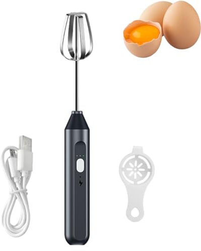 Espumador De Leche, Batidor De Huevos Inalámbrico De Mano, Velocidad 3, Mini Espumador Ajustable, Batidor Extraíble Para Batido, Licuadora Ajustable, Para Capuchino, Café Con Leche, Café, Huevo,