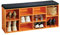 Kesper Schuhschrank mit Sitzkissen, Material: Spanplatte, funiert, Maße: B 103,5 x H 48 x T 29,5 cm, Farbe: Orange, Schwarz 15985 13