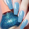 DouborQ Glitter Lake Blue Nail Polish Long-lasting Glossy Nail Art Varnish (15)