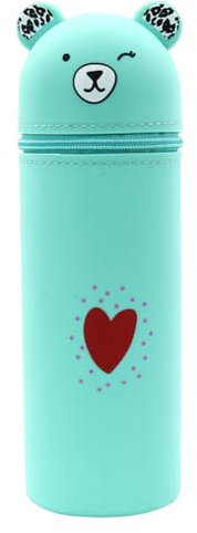 YUPDFGB Kawaii Federmäppchen, Kawaii aus Weichem Silikon, Kawaii Federmäppchen Sommerreif 120/90 aus Weichem Federmäppchen 2 in 1 aus welchem Silicon Ständer up Einziehbar Stifteköcher, H 18.5