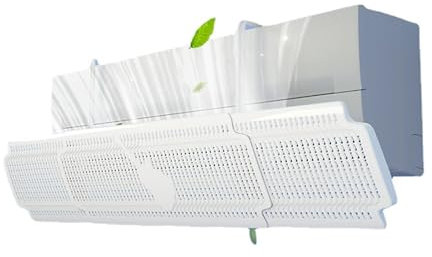 Kit Ventana Aire Acondicionado de Invierno y Verano, Deflector Aire Acondicionado Montados en la Pared, Retráctiles, Ajustables en Múltiples Angulos, sin Instalación, para el Hogar