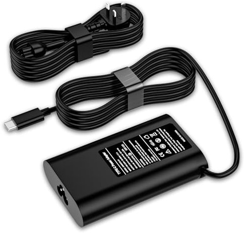 65W USB C Laptop Charger replacement for Dell Latitude 5420 5520 5320 7420 5430 7390 7320 7400,XPS 13 9250 9350 9360 9365 9370 9380 9350 9550 Chromebook 3100 3400 5190 Power Supply Cord